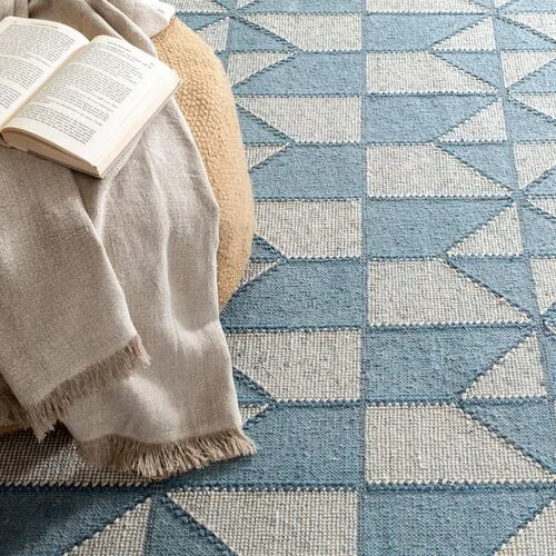 Ojai Handwoven Rug - Blue - Mark D. Sikes - Blue