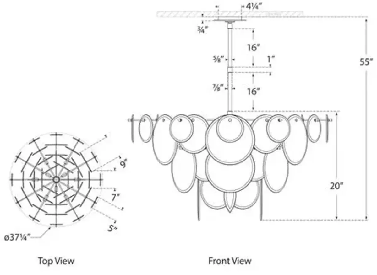 Visual Comfort - Loire Large Chandelier - Clear