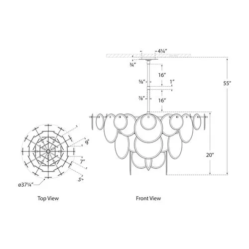 Visual Comfort - Loire Large Chandelier - Clear