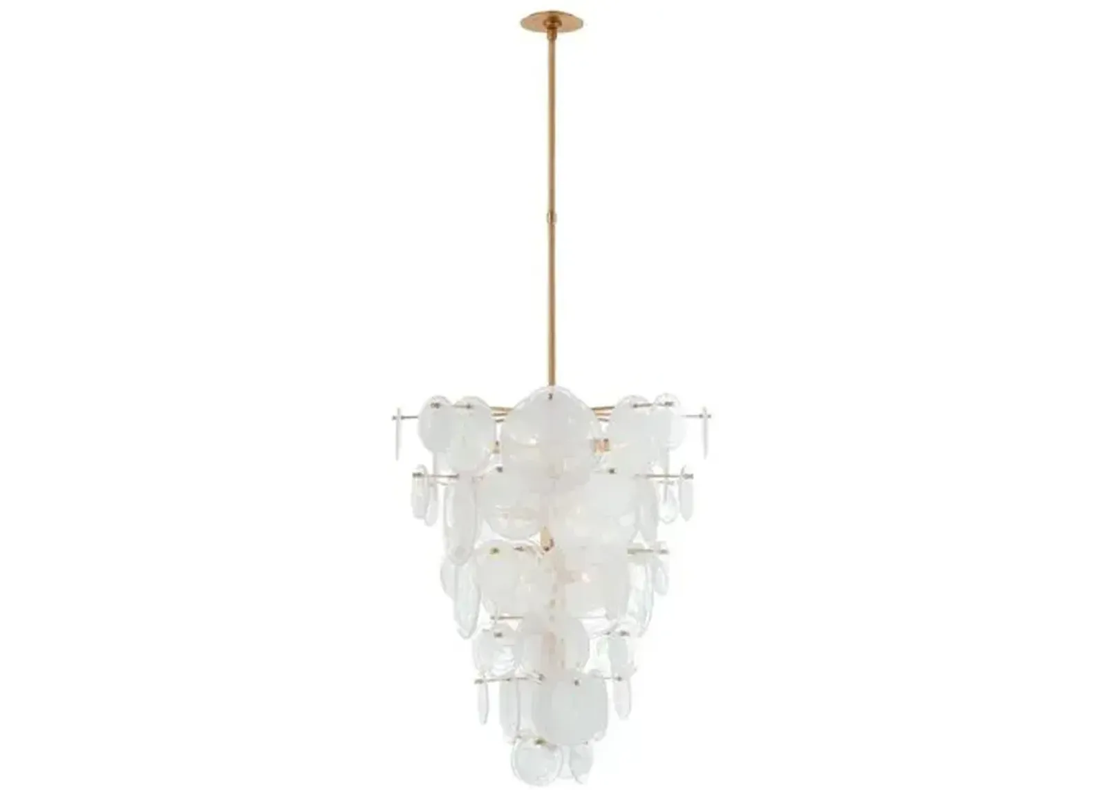 Visual Comfort - Loire Cascading Chandelier - Strie Glass - Clear