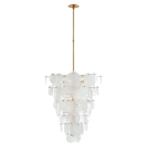 Visual Comfort - Loire Cascading Chandelier - Strie Glass - Clear