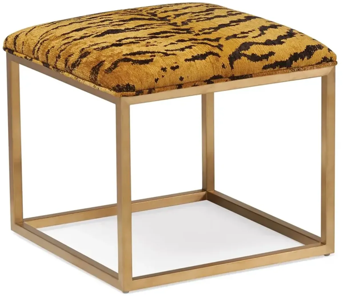 Lake Brass Ottoman, Brown