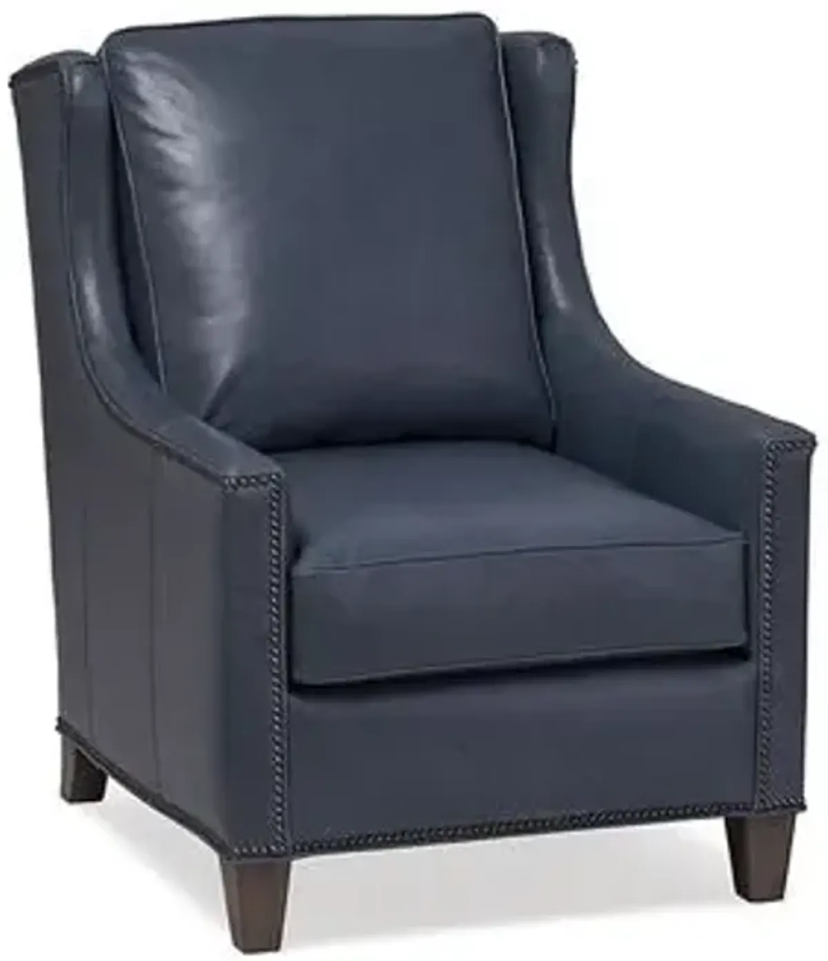 Varick Chair - Blue Leather - Massoud