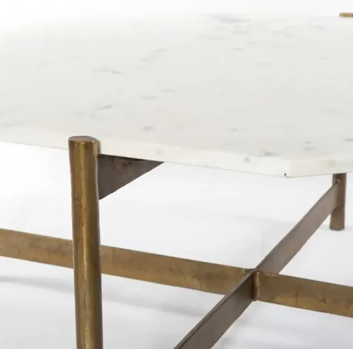 Adi Coffee Table - White Marble/Brass