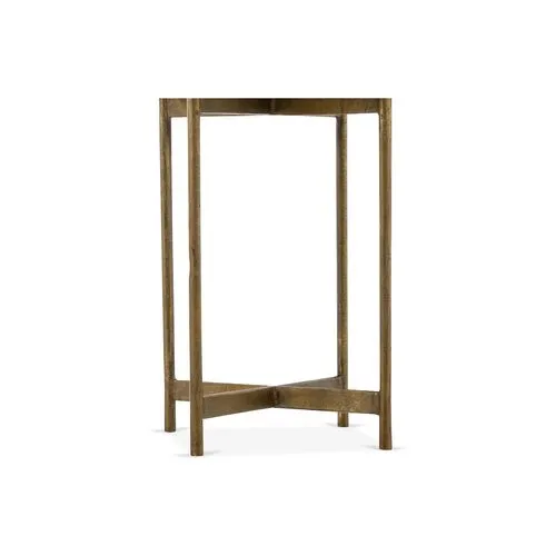 Adi Side Table - White Marble/Brass