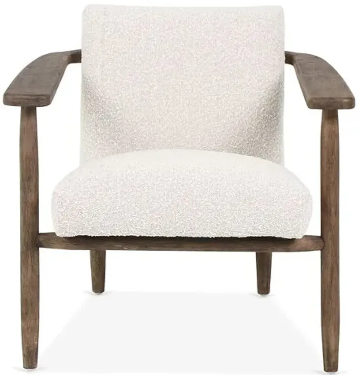 Emette Accent Chair - Ivory - Brown, Comfortable, Durable, Cushioned