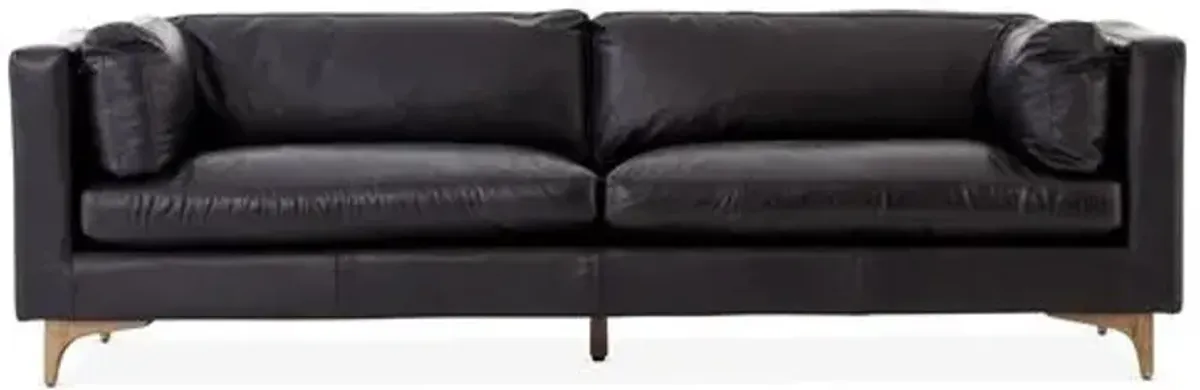 Deeba Sofa - Black Leather