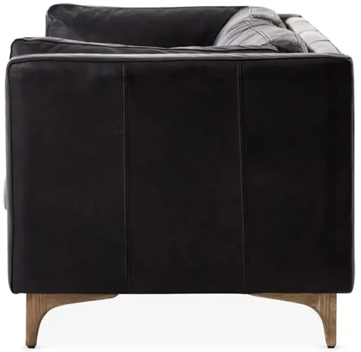 Deeba Sofa - Black Leather