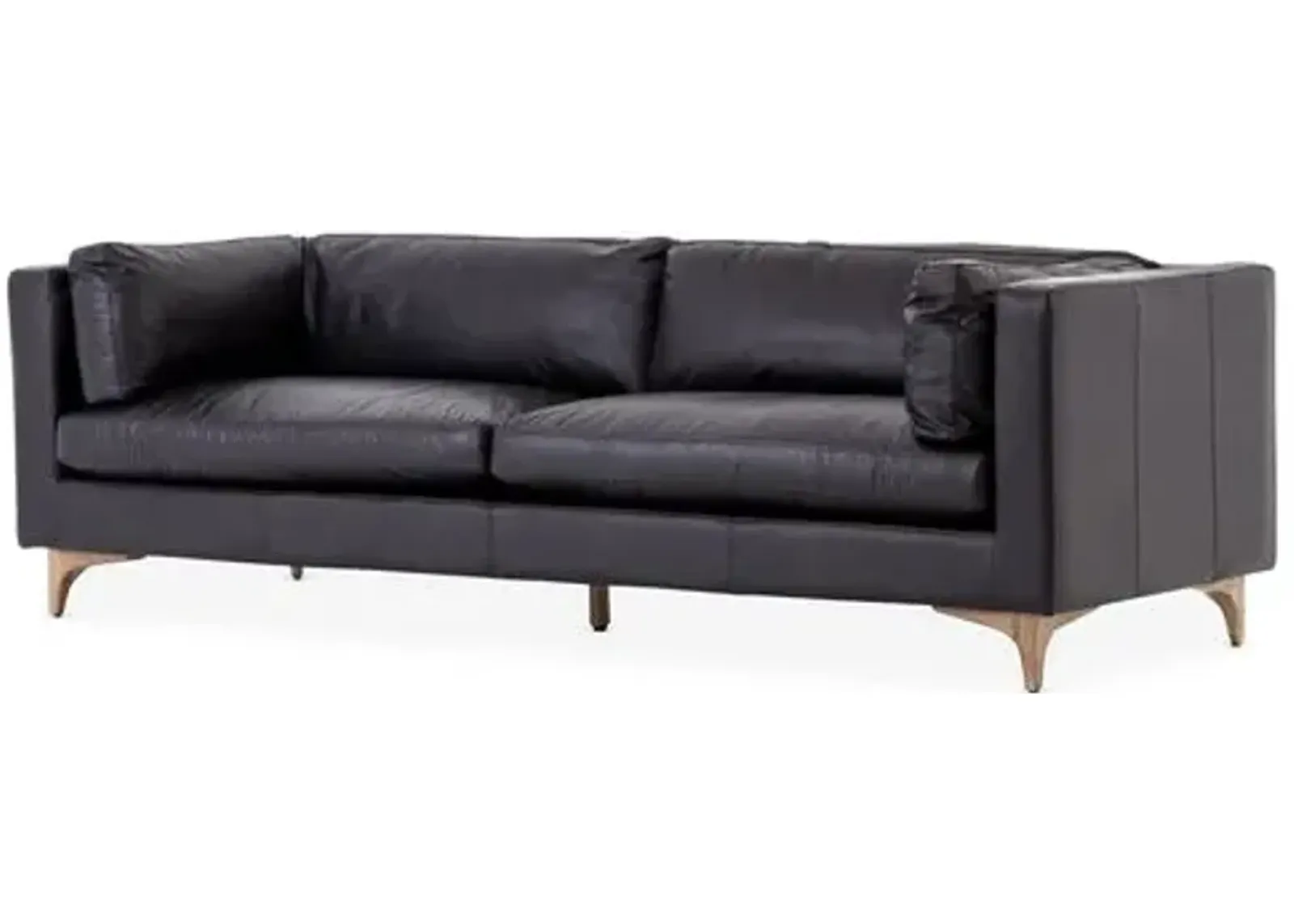 Deeba Sofa - Black Leather