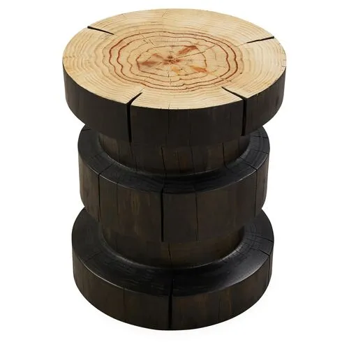 Monique End Table - Black Pine - Brown