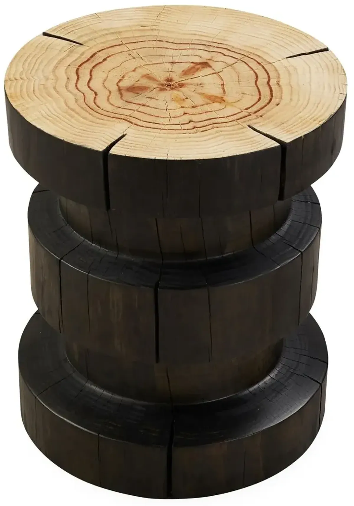 Monique End Table, Black Pine