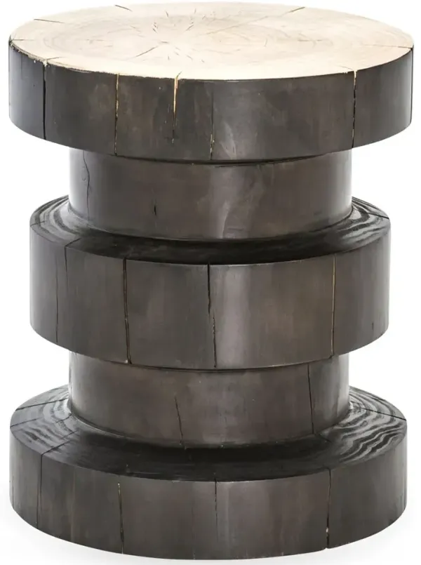 Monique End Table, Black Pine