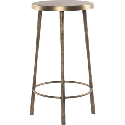 Holly Counter Stool - Antique Brass