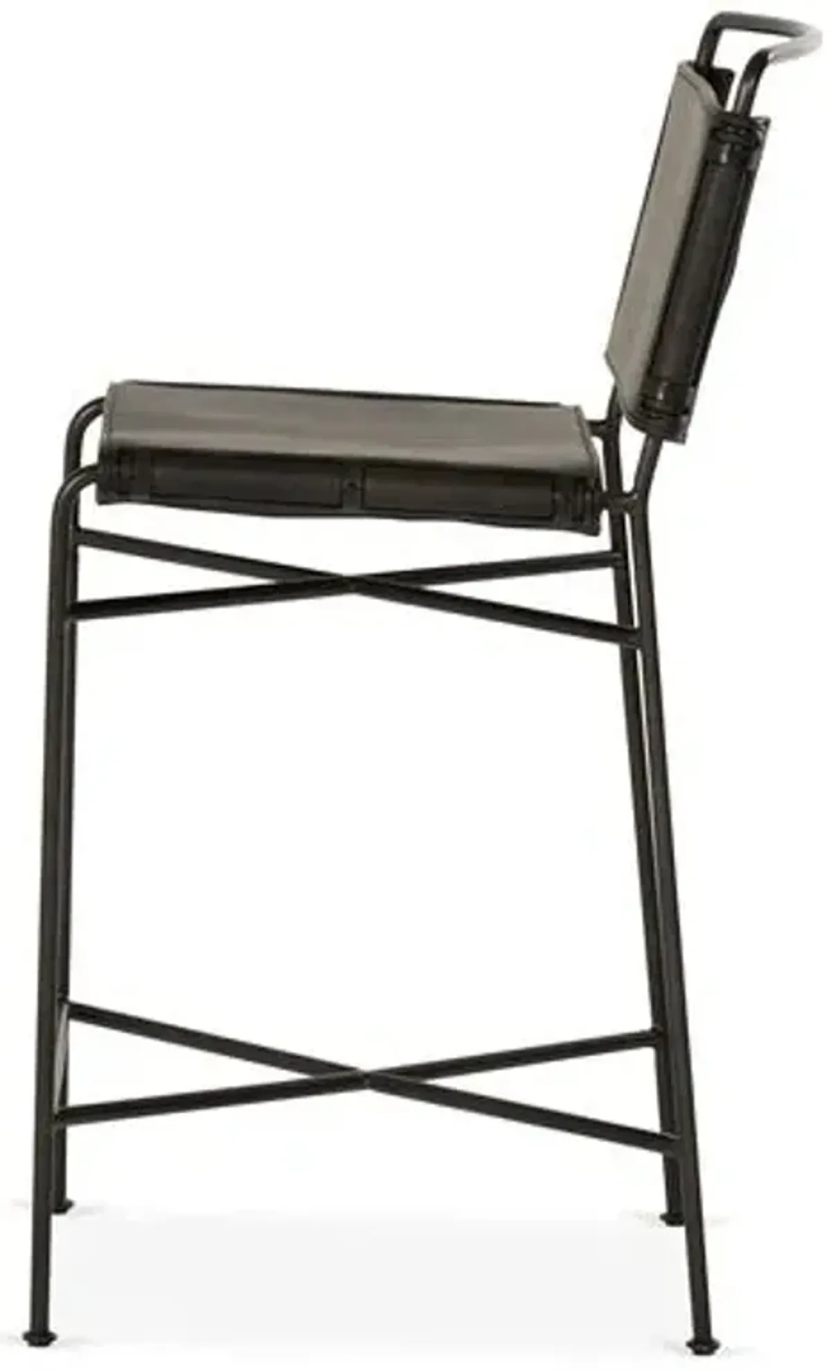 Jackson Counter Stool - Black Leather