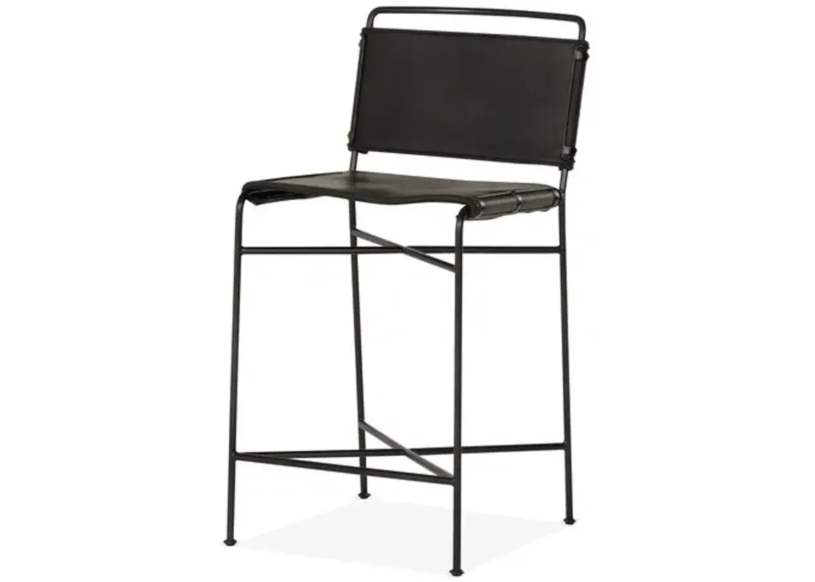 Jackson Counter Stool - Black Leather