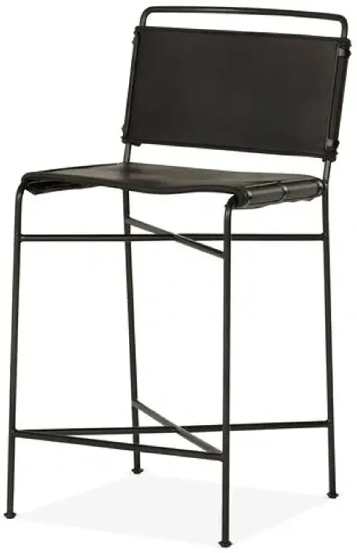 Jackson Counter Stool - Black Leather