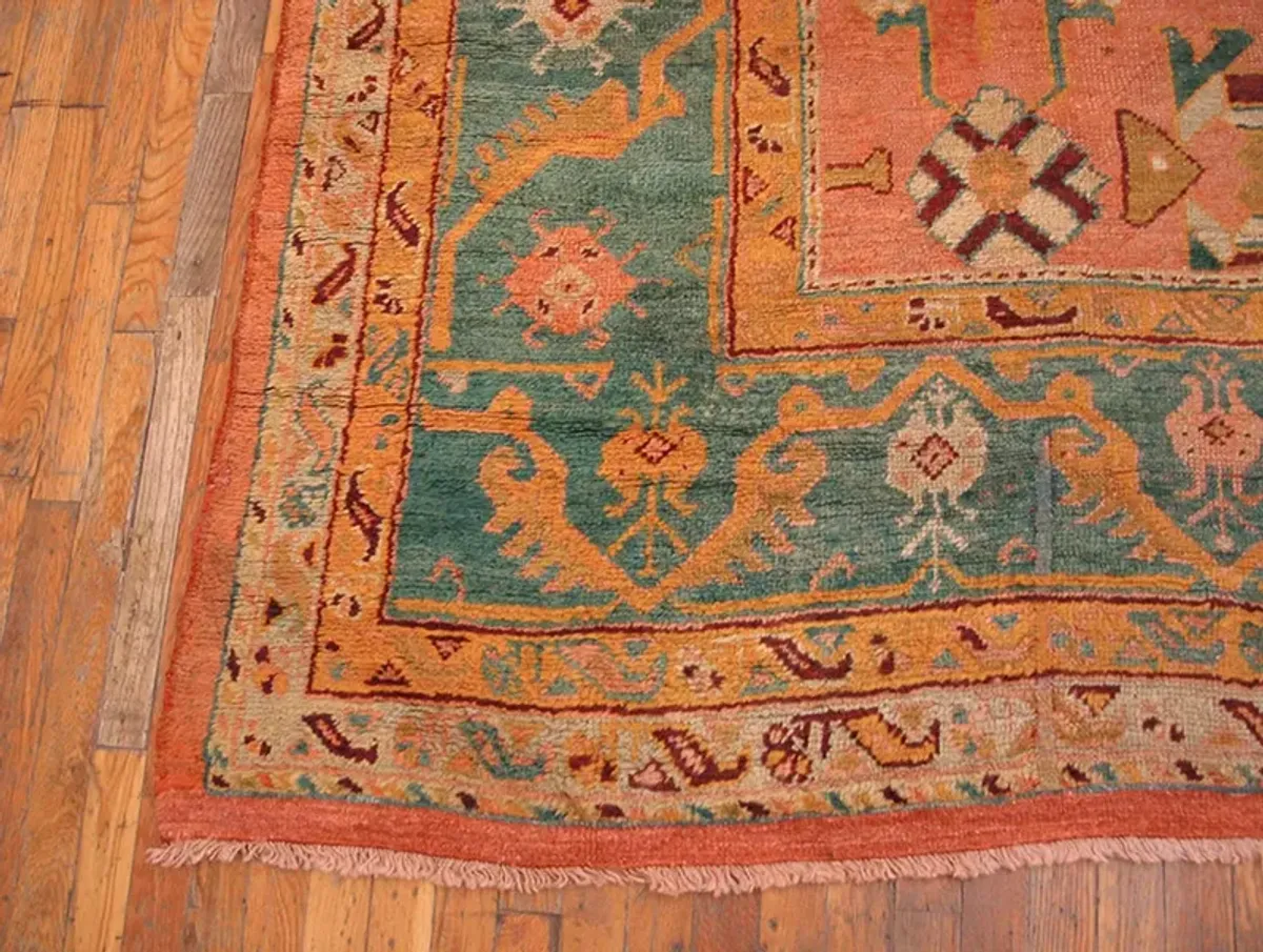 Late 19th Century Turkish Oushak Carpet - pink