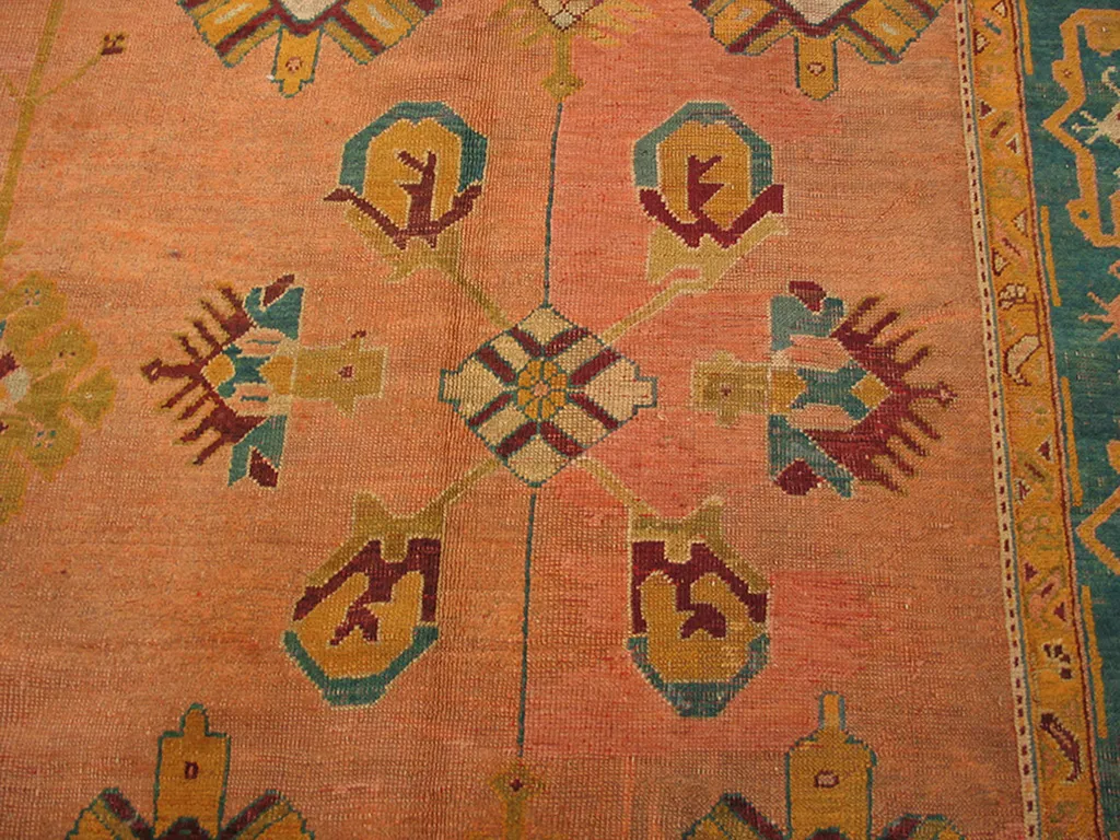 Late 19th Century Turkish Oushak Carpet - pink