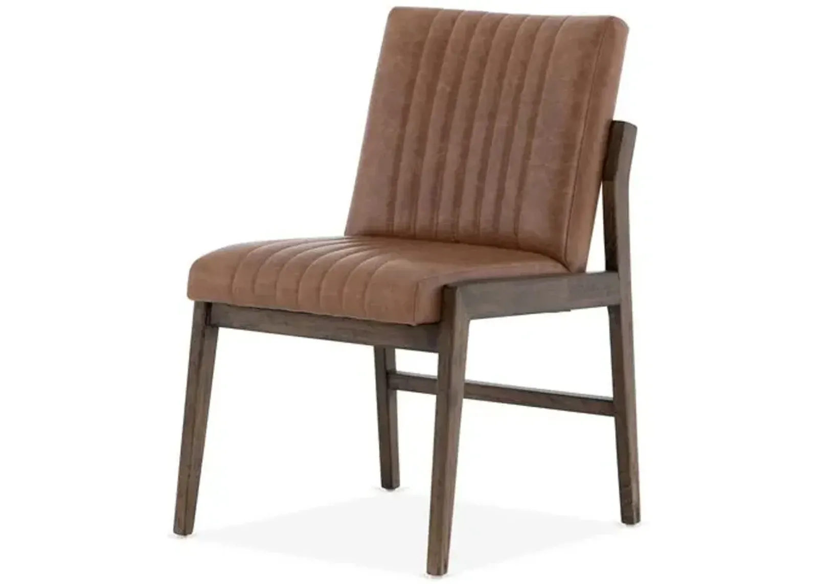 Ava Side Chair - Chestnut Leather - Brown