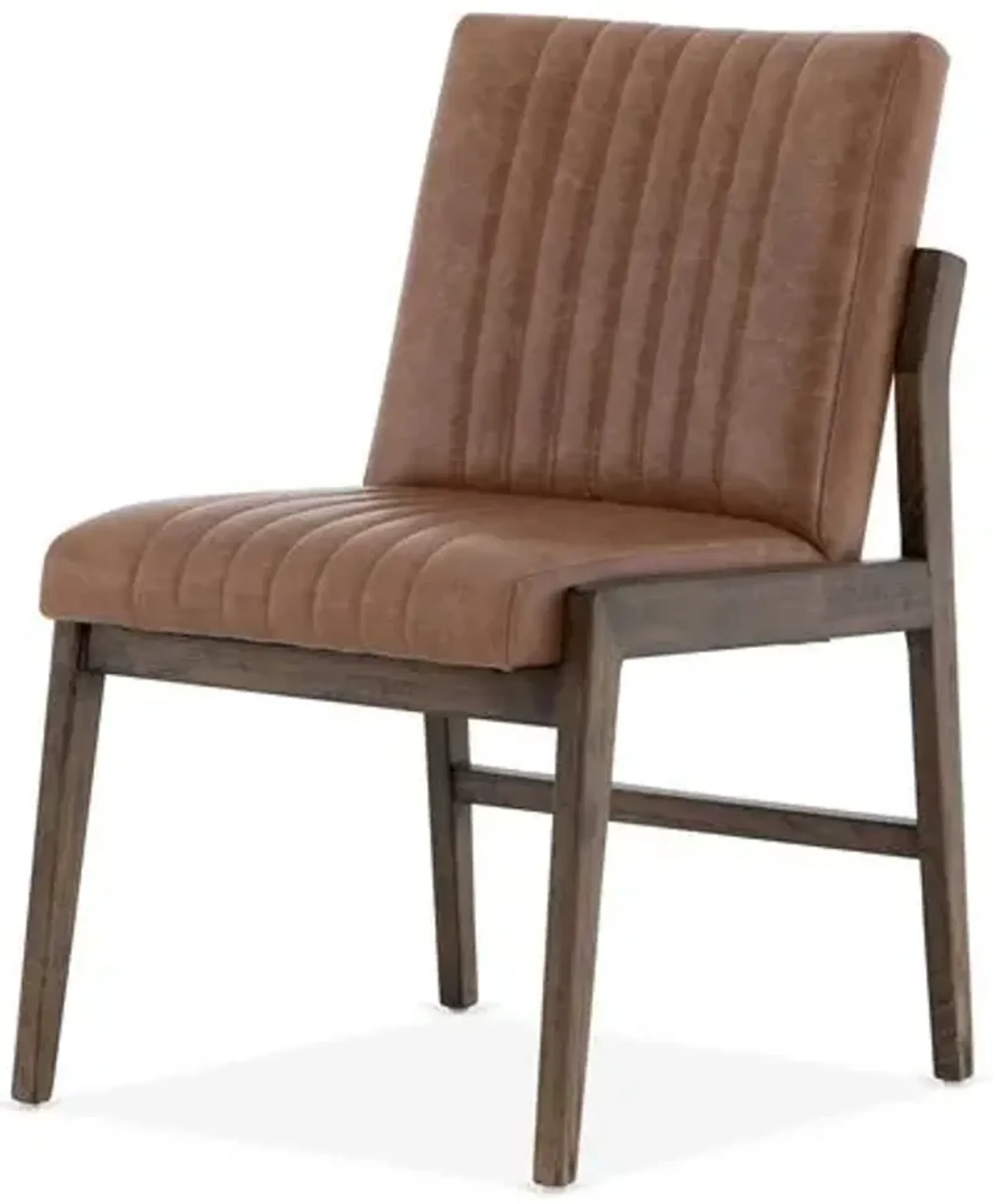 Ava Side Chair - Chestnut Leather - Brown