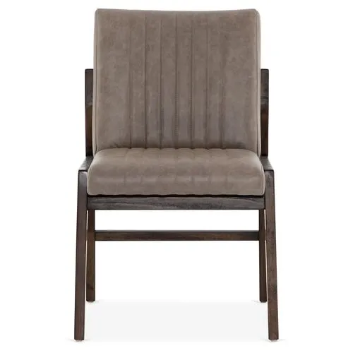 Ava Side Chair - Gray Leather