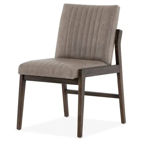 Ava Side Chair - Gray Leather