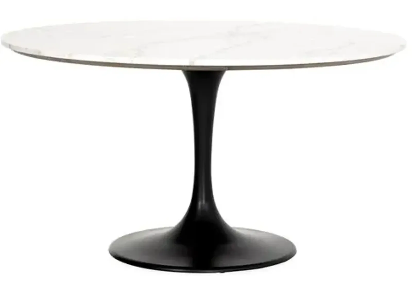 Ray 55" Dining Table - White Marble