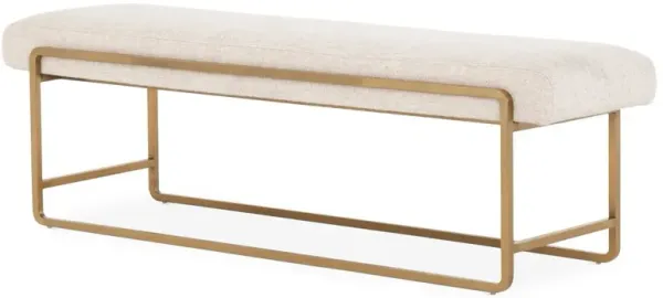 Tamera Bench, Cream Linen