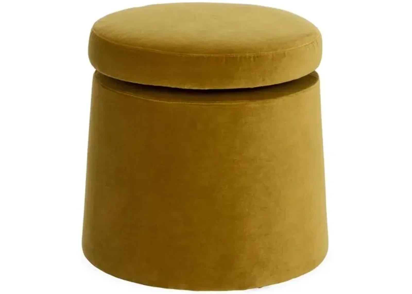 Shiloh Swivel Stool - Velvet - Kim Salmela - Handcrafted - Yellow