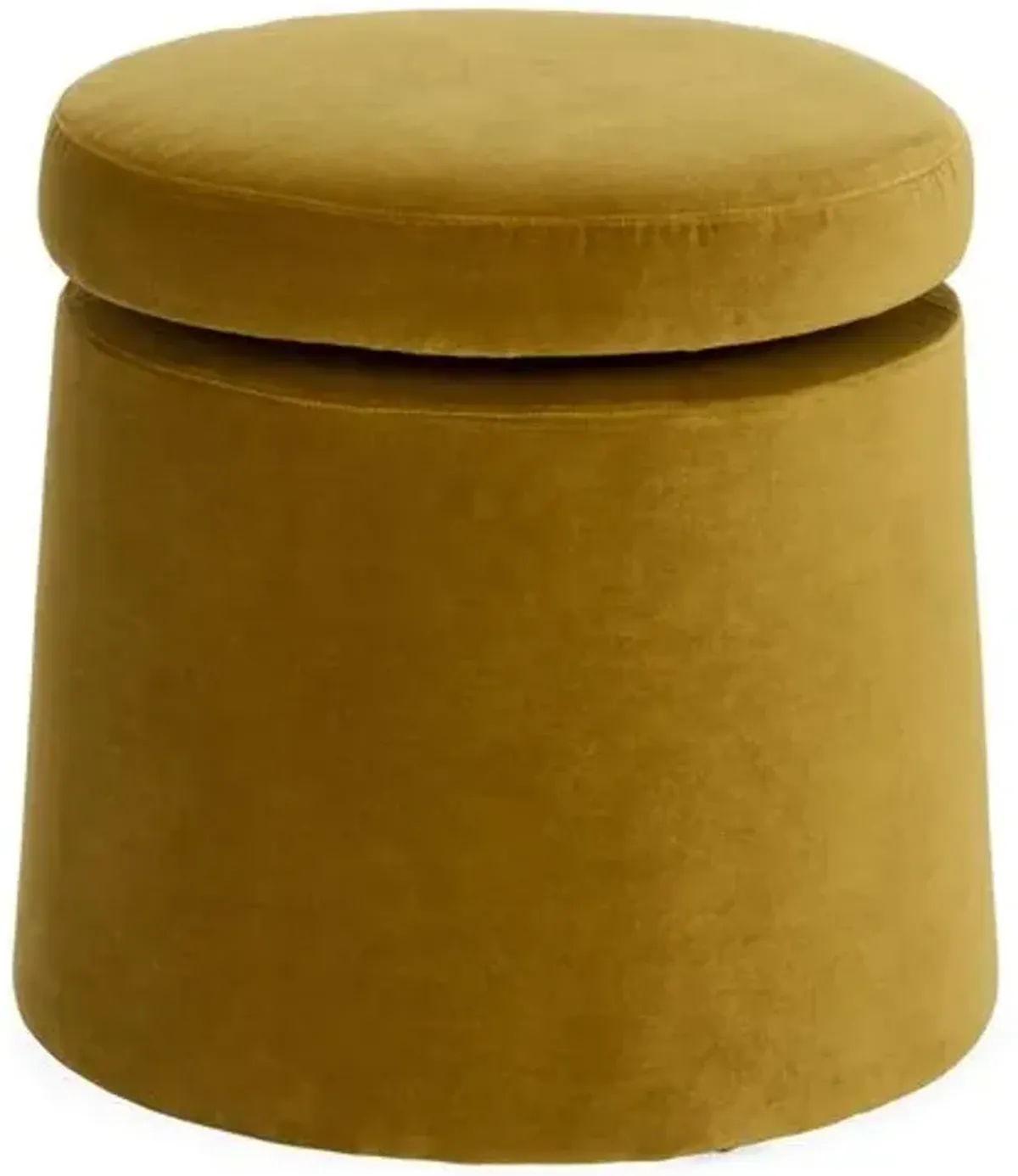 Shiloh Swivel Stool - Velvet - Kim Salmela - Handcrafted - Yellow