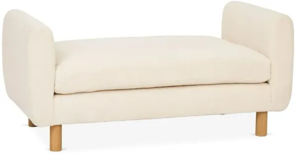 Noah Upholstered Bench, Ivory Sherpa