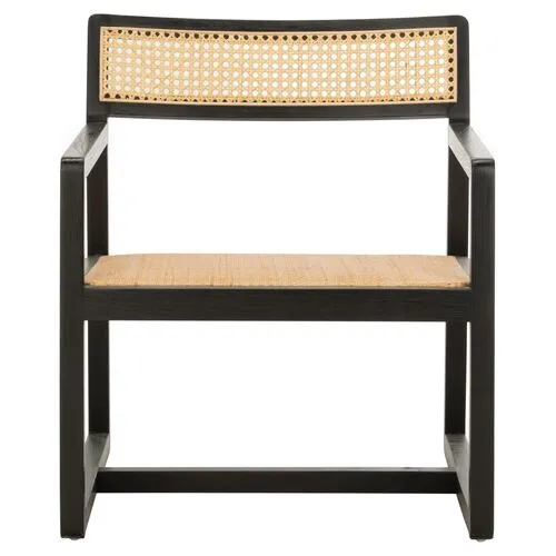 Lola Cane Accent Chair - Black, Comfortable, Durable