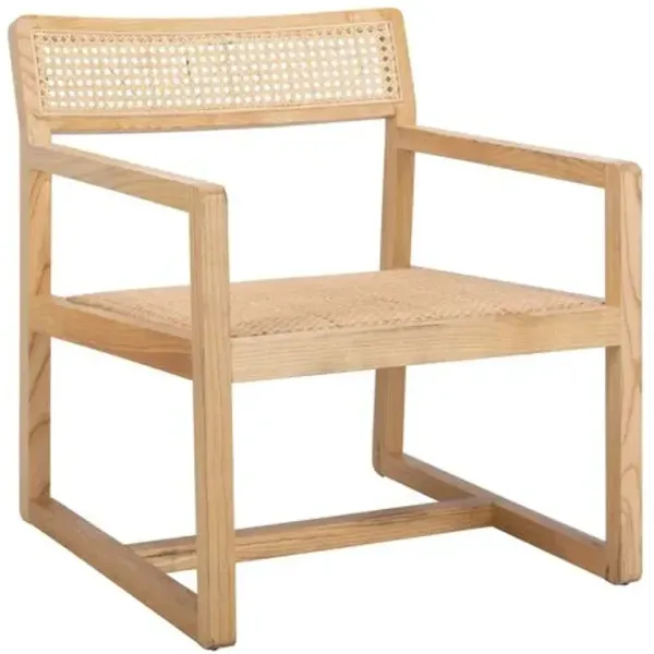 Lola Cane Accent Chair - Beige, Comfortable, Durable