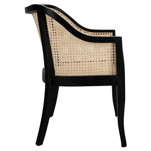 Michela Armchair - Black/Natural - Beige