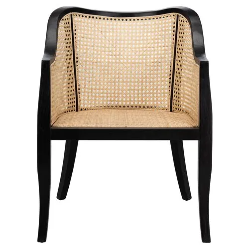 Michela Armchair - Black/Natural - Beige