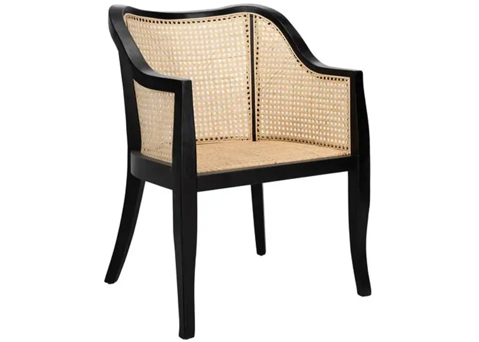 Michela Armchair - Black/Natural - Beige