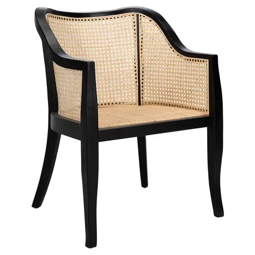 Michela Armchair - Black/Natural - Beige