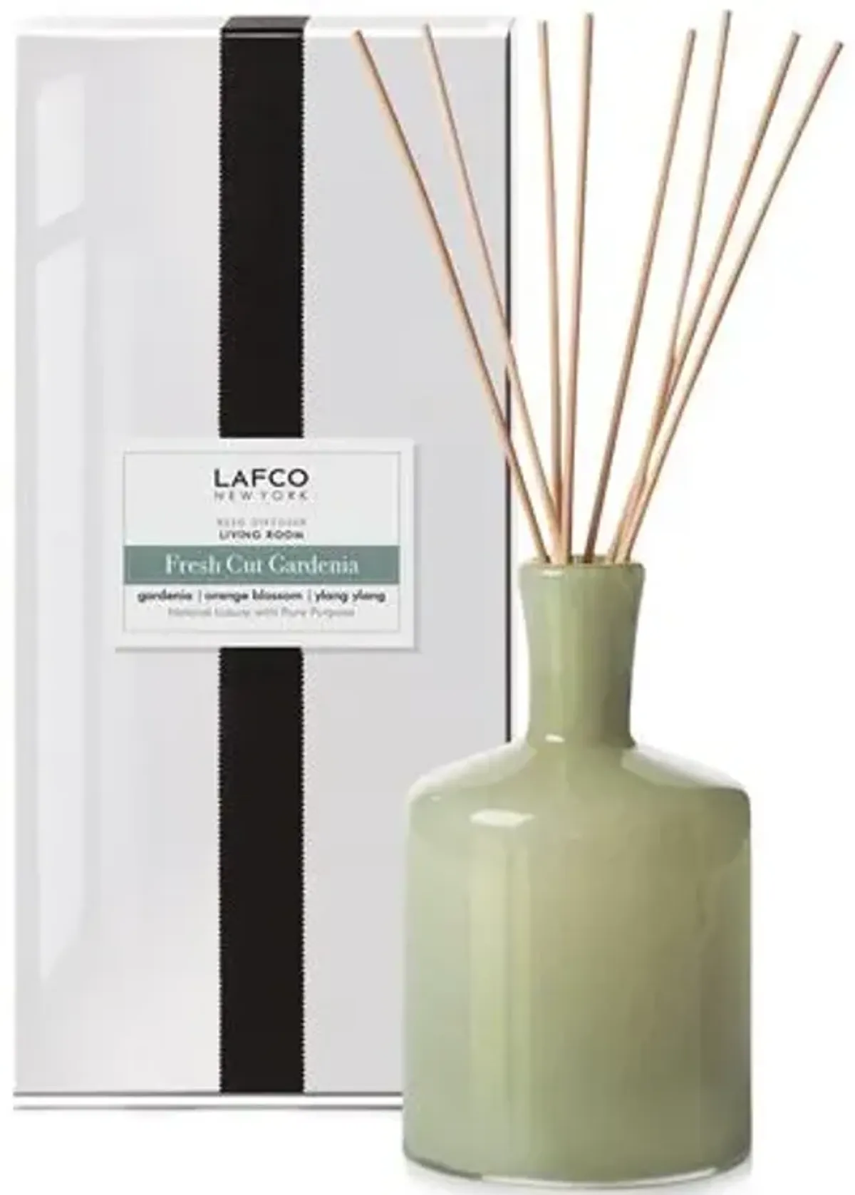 Reed Diffuser - Fresh-Cut Gardenia - LAFCO New York - Green