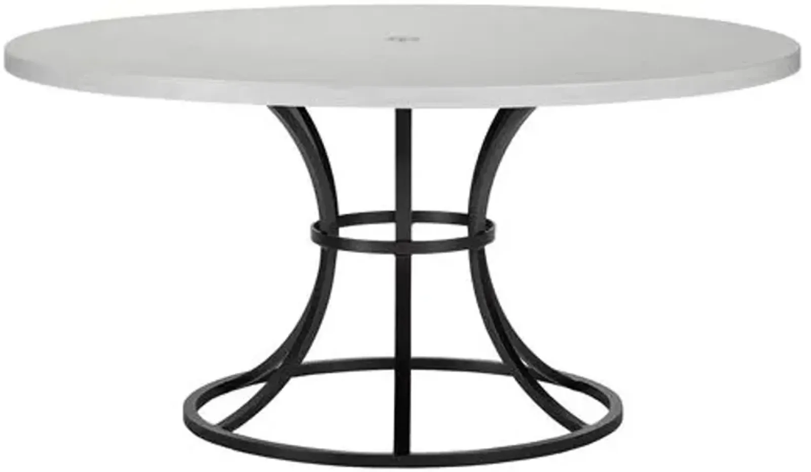 Calistoga Outdoor 60" Round Dining Table - Dark Bronze - Lane Venture