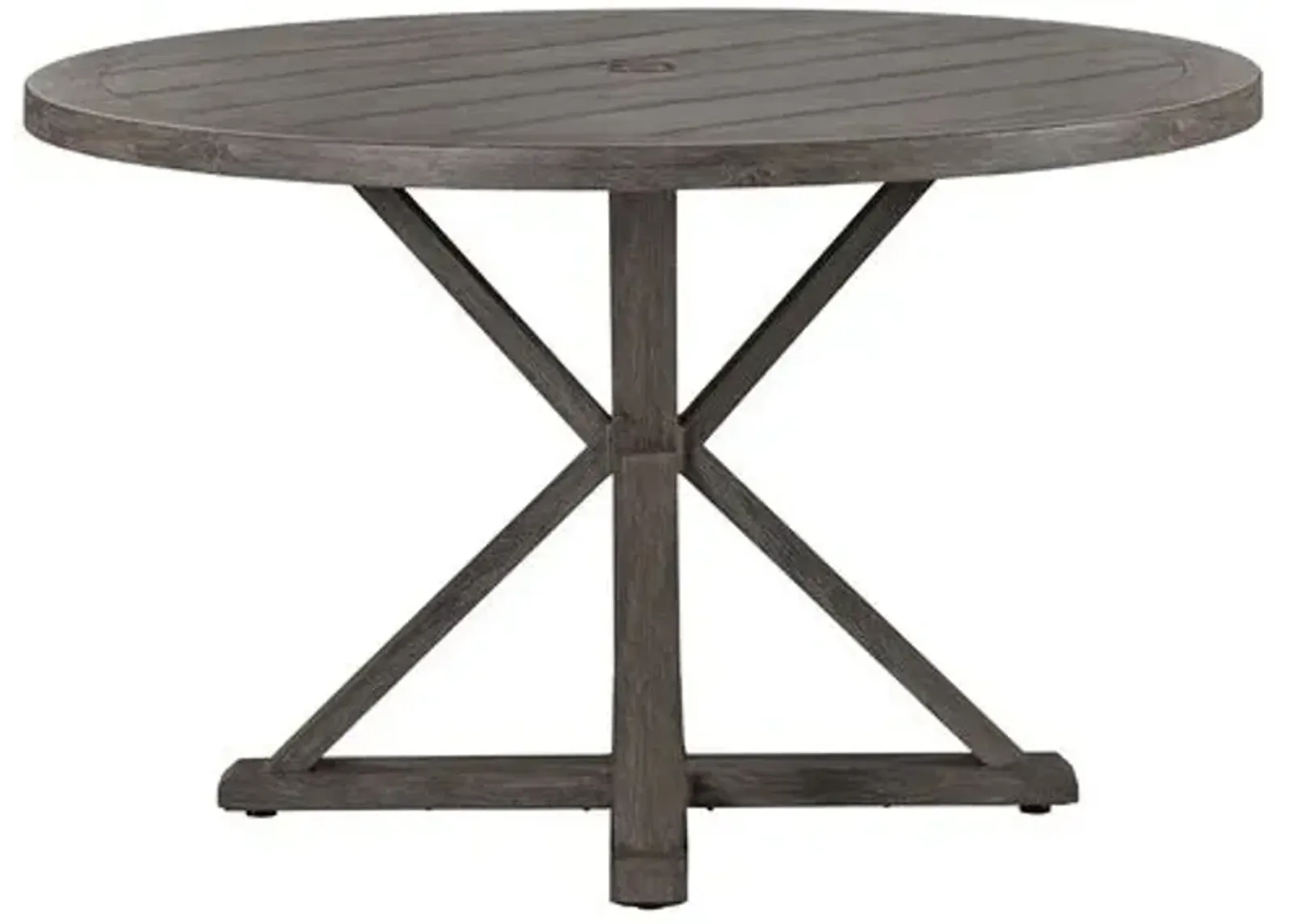 Mystic Harbor Outdoor 48" Dining Table - French Grey - Lane Venture