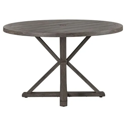 Mystic Harbor Outdoor 48" Dining Table - French Grey - Lane Venture