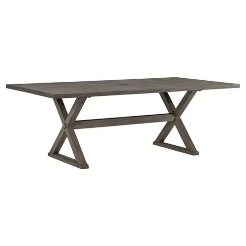 Mystic Harbor Outdoor 84" Dining Table - French Grey - Lane Venture