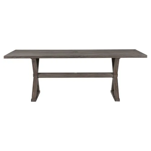 Mystic Harbor Outdoor 84" Dining Table - French Grey - Lane Venture