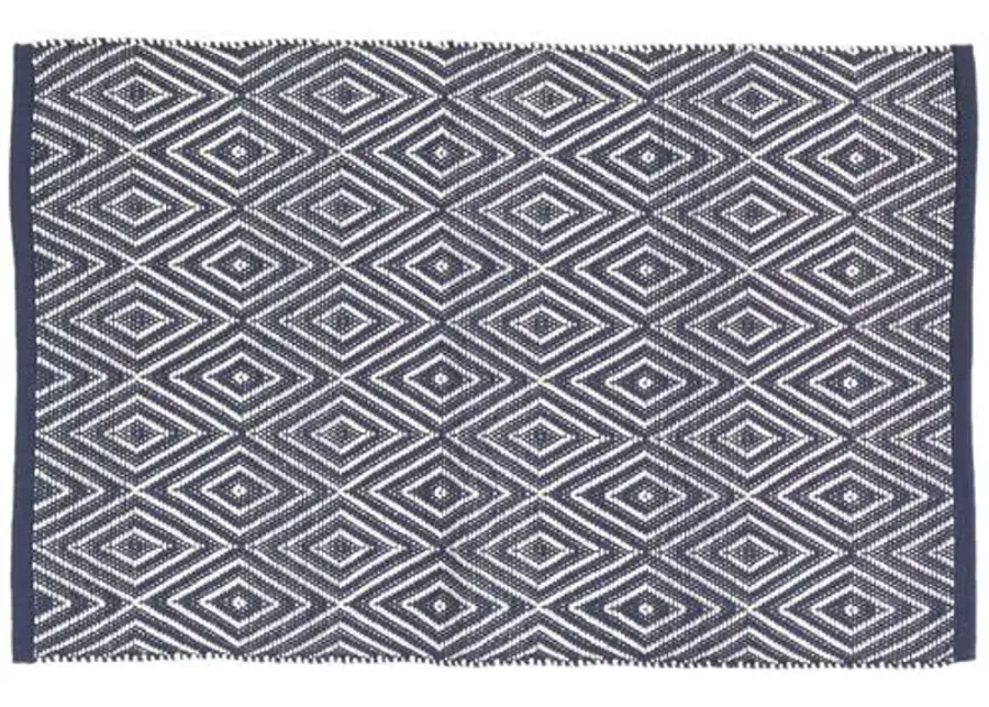 Diamond Indoor/Outdoor Rug - DASH & ALBERT - Blue - Blue