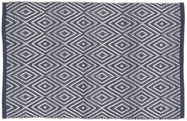 Diamond Indoor/Outdoor Rug - DASH & ALBERT - Blue - Blue