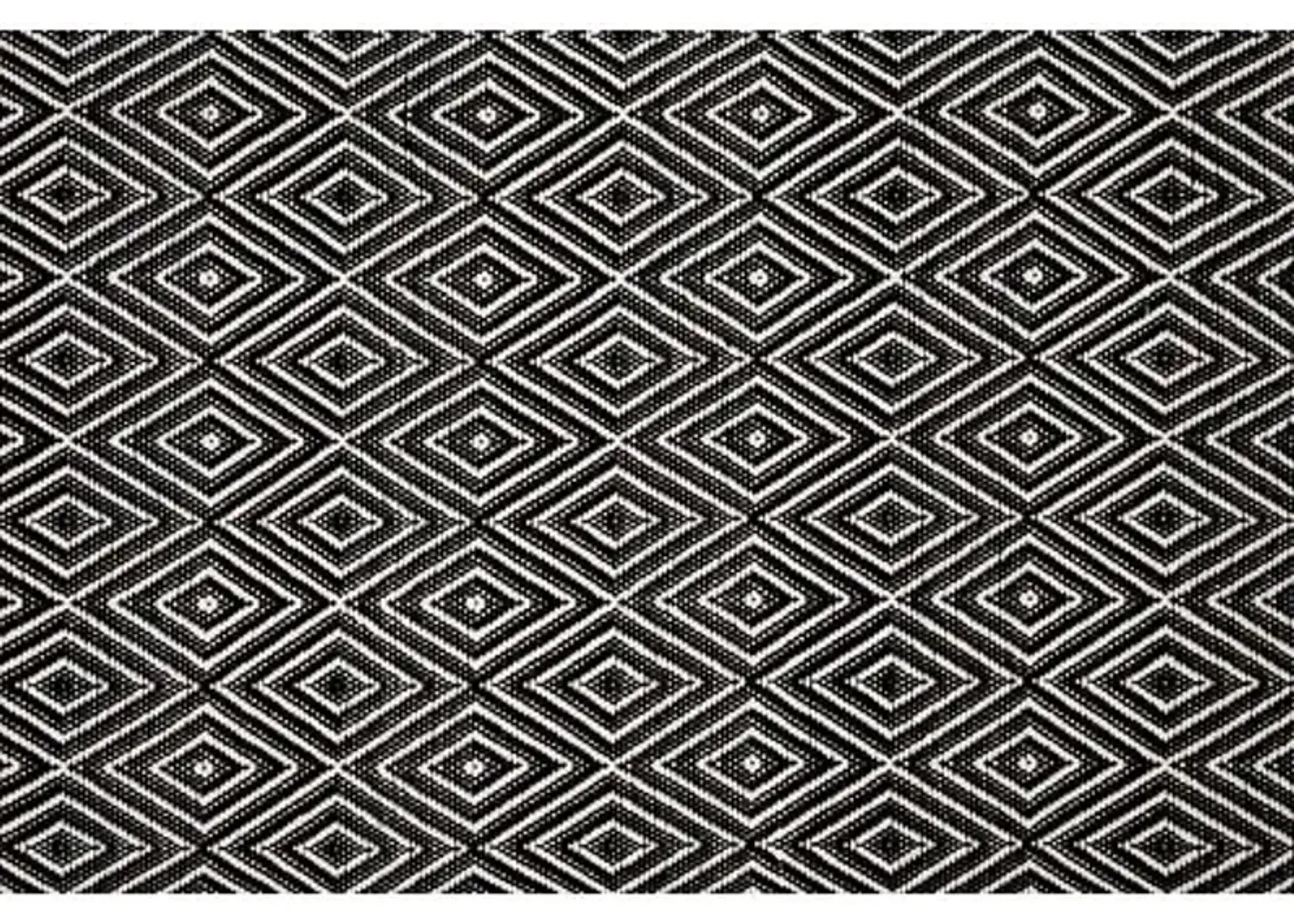 Diamond Indoor/Outdoor Rug - DASH & ALBERT - Black - Black