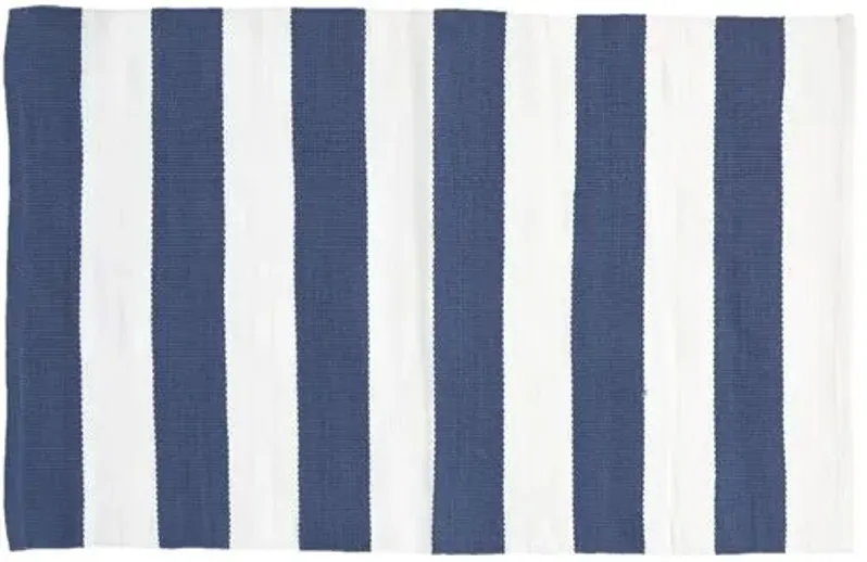 Catamaran Indoor/Outdoor Rug - Platinum - DASH & ALBERT - Blue - Blue