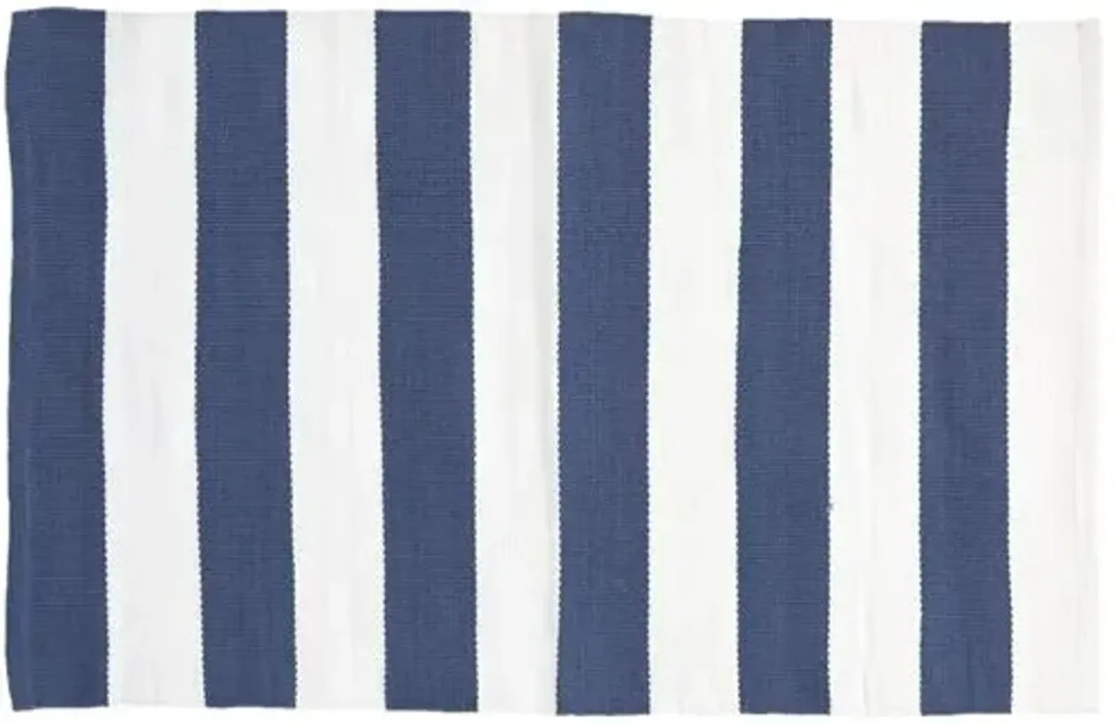 Catamaran Indoor/Outdoor Rug - Black/Ivory - DASH & ALBERT - Blue - Blue