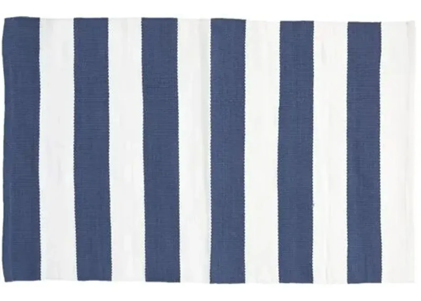 Catamaran Indoor/Outdoor Rug - Black/Ivory - DASH & ALBERT - Blue - Blue