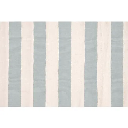 Catamaran Indoor/Outdoor Rug - Black/Ivory - DASH & ALBERT - Blue - Blue